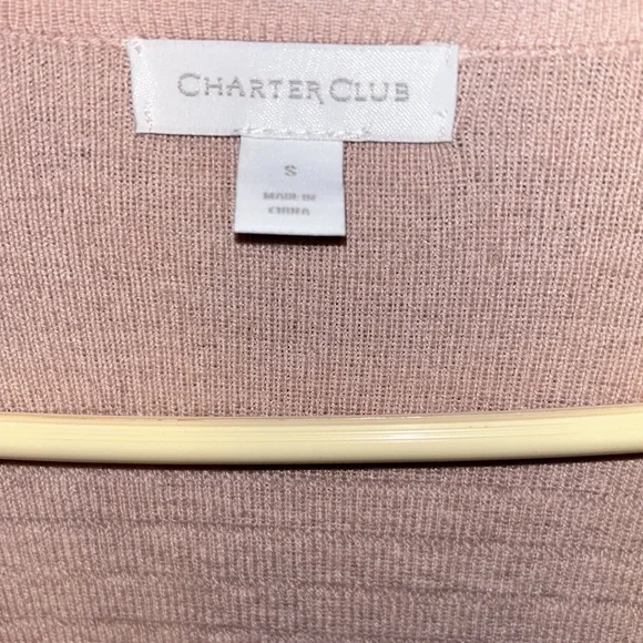 NWT Charter Club light pink cardigan open sweater small - Picture 3 of 8